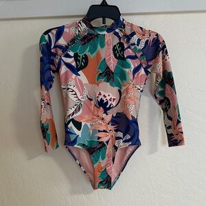 Kamarina Swim Kids Rashguard in Pink and Blue Floral